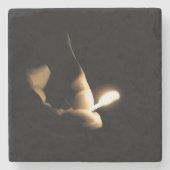 Lit Match Stenen Onderzetter (Voorkant)