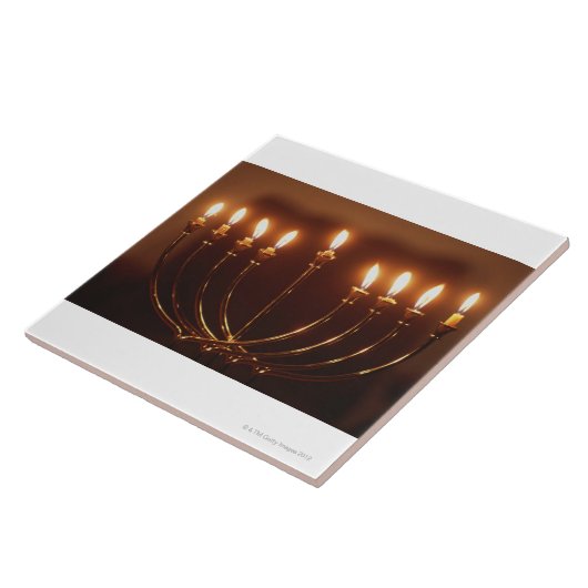 Lit menorah, Israël Tegeltje (Zijkant)