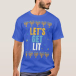 Lit Menorah Light Chanukah Jewish Holiday Funny Ha T-shirt<br><div class="desc">Lit Menorah Light Chanukah Jewish Holiday Funny Hanukkah .</div>