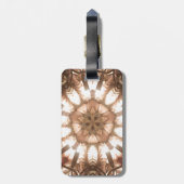 Lit Merry kerstboom Lights Kaleidoscoop Art Bagagelabel (Achterkant verticaal)