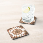 Lit Merry kerstboom Lights Kaleidoscoop Art Bier Onderzetter (Rechterzijde)