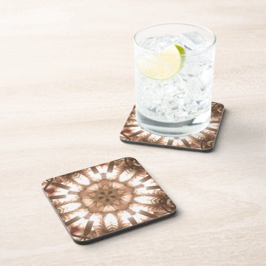 Lit Merry kerstboom Lights Kaleidoscoop Art Bier Onderzetter (Rechterzijde)