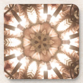 Lit Merry kerstboom Lights Kaleidoscoop Art Bier Onderzetter (Voorkant)