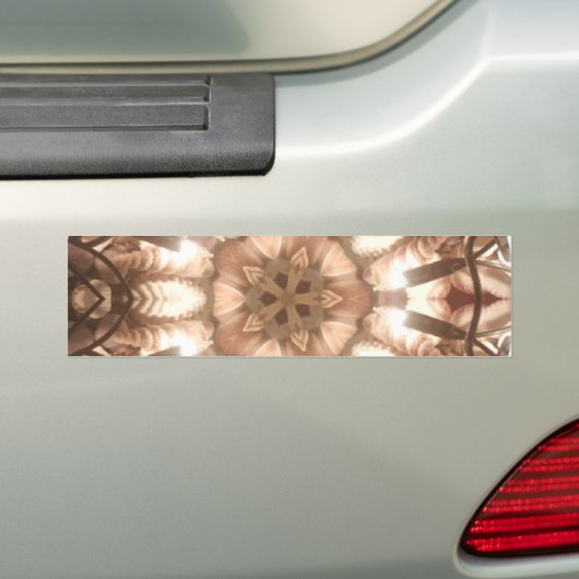 Lit Merry kerstboom Lights Kaleidoscoop Art Bumpersticker (Op auto)