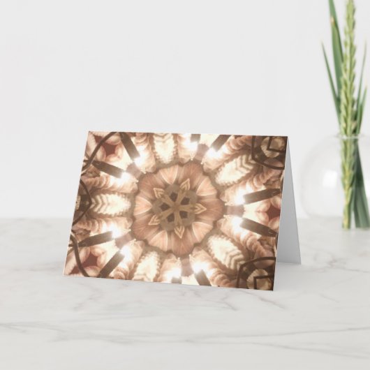 Lit Merry kerstboom Lights Kaleidoscoop Art Feestdagen Kaart (Voorkant)