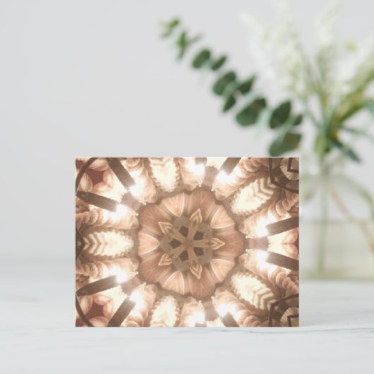 Lit Merry kerstboom Lights Kaleidoscoop Art Feestdagenkaart (Staand voorkant)