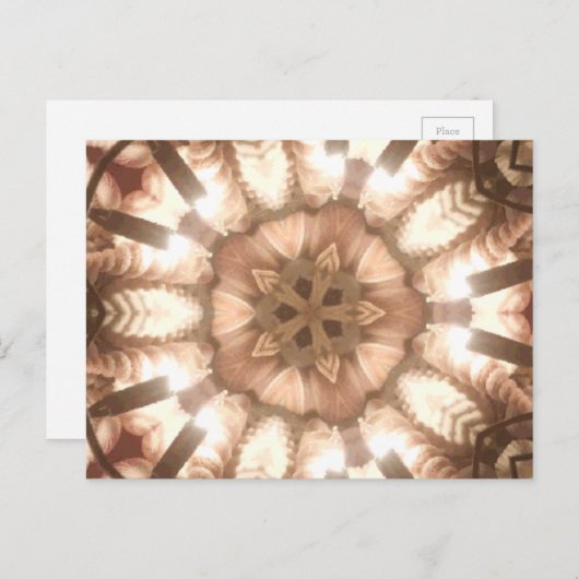 Lit Merry kerstboom Lights Kaleidoscoop Art Feestdagenkaart (Voorkant / Achterkant)