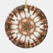 Lit Merry kerstboom Lights Kaleidoscoop Art Keramisch Ornament (Achterkant)