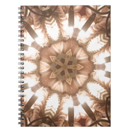 Lit Merry kerstboom Lights Kaleidoscoop Art Notitieboek (Voorkant)