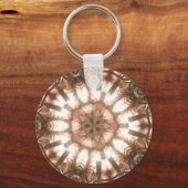 Lit Merry kerstboom Lights Kaleidoscoop Art Sleutelhanger (Voorkant)