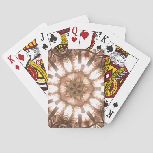 Lit Merry kerstboom Lights Kaleidoscoop Art Speelkaarten (Achterkant)