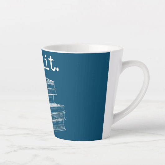 Lit met Boeken Funny Meme Book Lover Reading Latte Mok (Rechts)