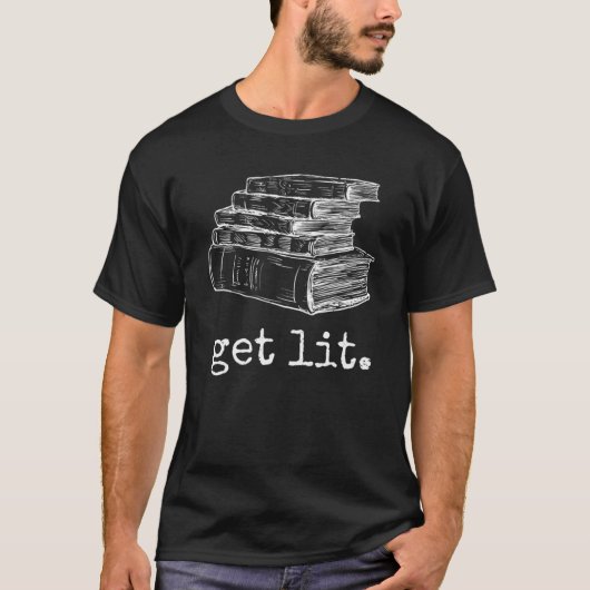 Lit met Books Meme Cadeau Book Reading T-shirt (Voorkant)