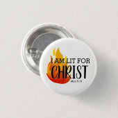 LIT VOOR CHRIST CHRISTELIJK RONDE BUTTON 3,2 CM (Voorkant /achterkant)