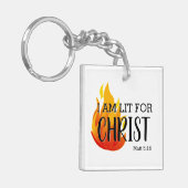 LIT VOOR CHRIST CHRISTELIJK SLEUTELHANGER (Voorkant Links)