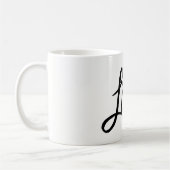 Lit Zwarte Moderne Script Trendy Aangepast Koffiemok (Links)