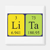 Lita periodieke table name magnet (Voorkant)
