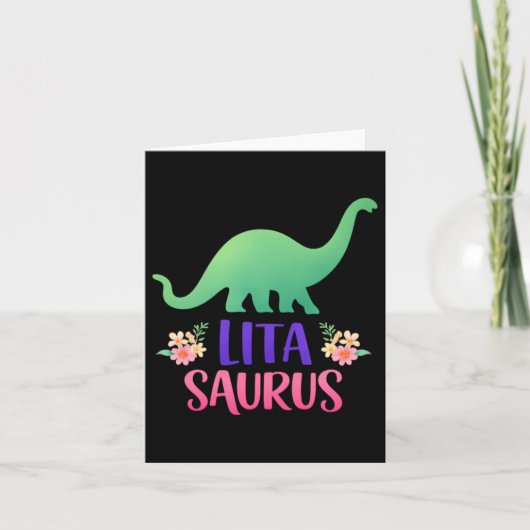 Lita Saurus Spaanse oma Moederdag Kerstmis Kaart (Voorkant)