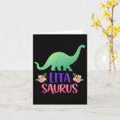 Lita Saurus Spaanse oma Moederdag Kerstmis Kaart (Gele Bloem)