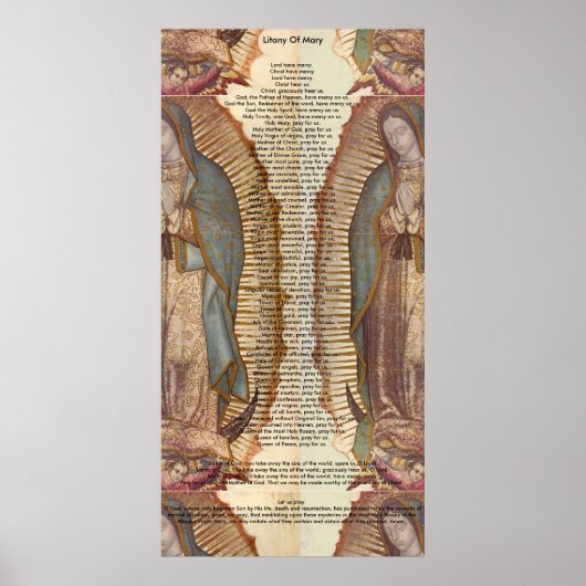 Litaan van Mary (30 x 60 extra groot) Poster (Voorkant)