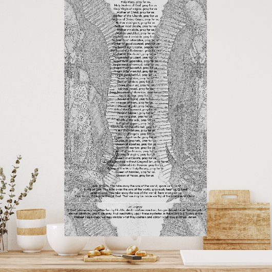 Litaan van Mary (30 x 60 extra groot) Poster (Keuken)