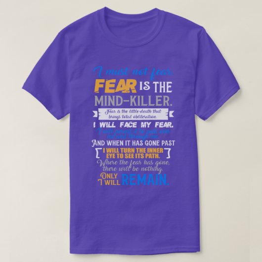 Litanie tegen angst duin t-shirt (Design voorkant)
