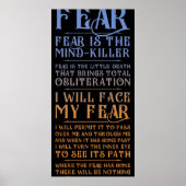 Litany against Fear Dune 2021 Poster (Voorkant)