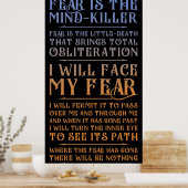 Litany against Fear Dune 2021 Poster (Keuken)