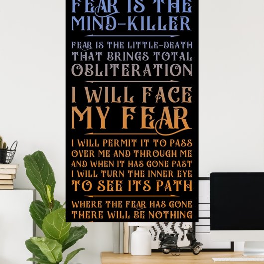 Litany against Fear Dune 2021 Poster (Thuiskantoor)
