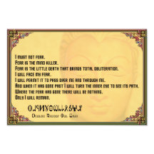 Litany Against Fear met Fremen