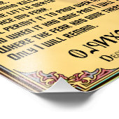 Litany Against Fear met Fremen Foto Afdruk (Hoek)