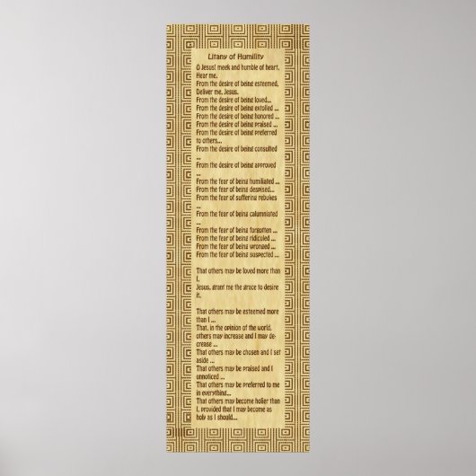 Litany of Humility Poster (Voorkant)