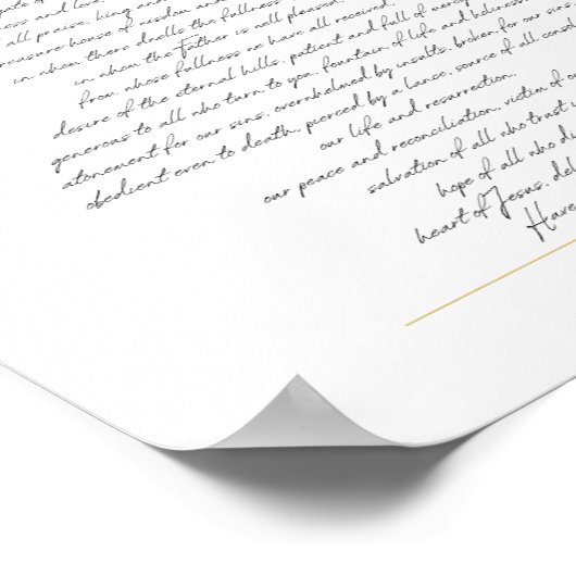 Litany of the Sacred Heart Poster (Hoek)