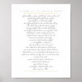 Litany of the Sacred Heart Poster (Voorkant)