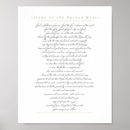 Litany of the Sacred Heart Poster