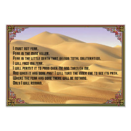 Litany tegen angst foto afdruk