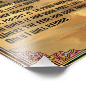 Litany tegen angst foto afdruk (Hoek)