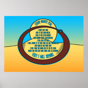 Litany tegen angst poster