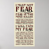 Litany tegen angst v2 poster (Voorkant)