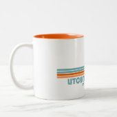 Litchfield Beach South Carolina Sun Palm Trees Tweekleurige Koffiemok (Links)