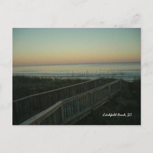 Litchfield Beach, South Carolina-Sunset Briefkaart (Voorkant)