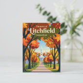 Litchfield Connecticut Briefkaart (Staand voorkant)