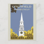  Litchfield Connecticut Church Travel Briefkaart (Voorkant)