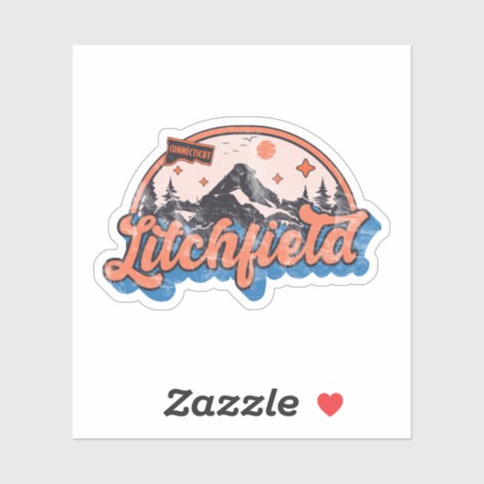 Litchfield, Connecticut Sticker (Vel)