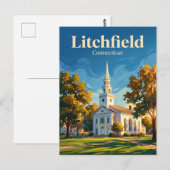 Litchfield Historic District Connecticut Briefkaart (Voorkant / Achterkant)