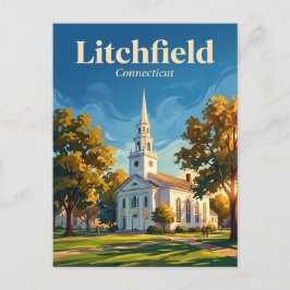 Litchfield Historic District Connecticut Briefkaart