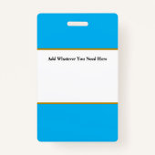 Lite Blue Employee ID Badge (Achterkant)