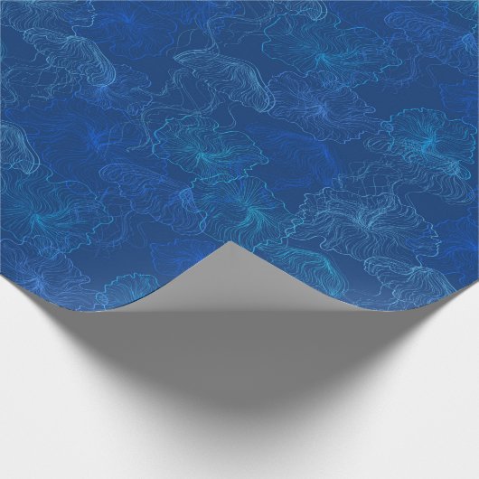 Lite Blue Jellyfish Cadeaupapier (Hoek)