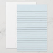 Lite Blue Lined Stationery Briefpapier (Voorkant / Achterkant)