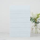 Lite Blue Lined Stationery Briefpapier (Staand voorkant)